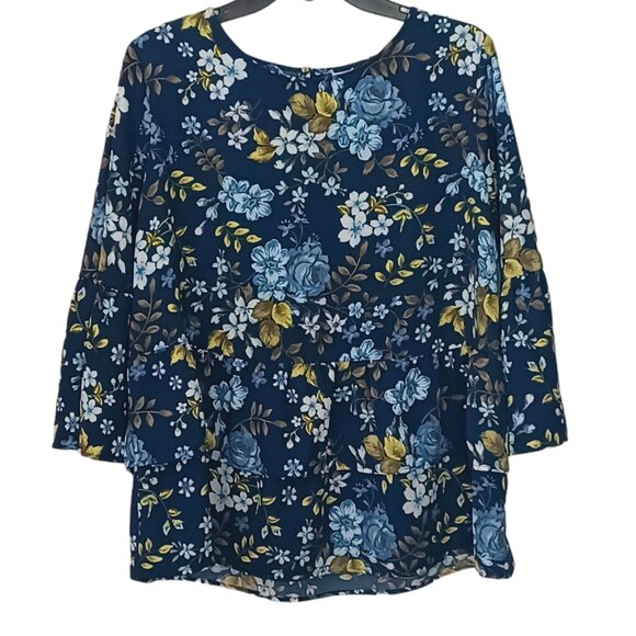 Time and Tru Floral Top Size Large - Picture 1 of 3